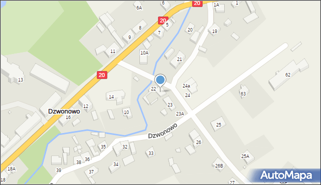 Dzwonowo, Dzwonowo, 22a, mapa Dzwonowo
