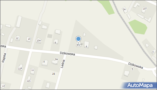 Fasty, Dzikowska, 6/1, mapa Fasty