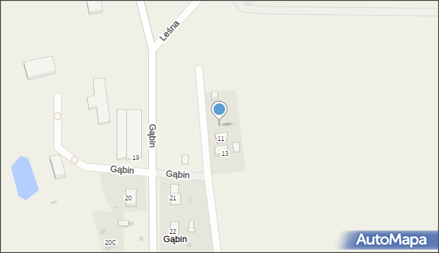 Gąbin, Działkowa, 9, mapa Gąbin