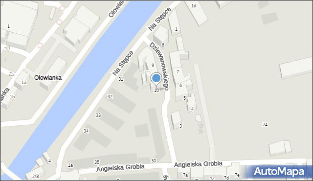 Gdańsk, Dziewanowskiego Jana, 10, mapa Gdańska