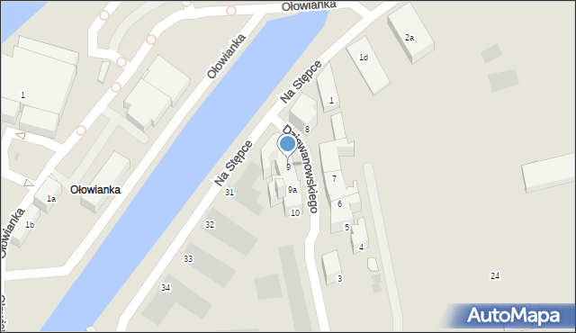 Gdańsk, Dziewanowskiego Jana, 9, mapa Gdańska