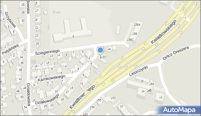 Gdynia, Działowskiego Zygmunta, 3, mapa Gdyni