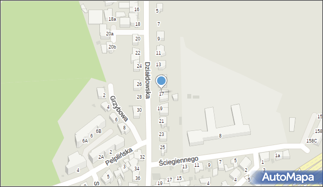 Gdynia, Działdowska, 17, mapa Gdyni