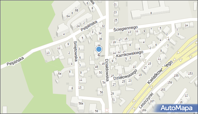 Gdynia, Działdowska, 44, mapa Gdyni