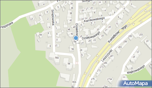 Gdynia, Działdowska, 54a, mapa Gdyni