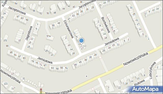Gdynia, Dziurawcowa, 15, mapa Gdyni
