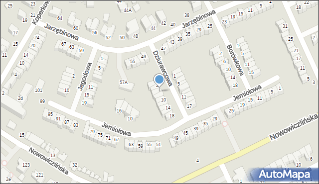 Gdynia, Dziurawcowa, 6, mapa Gdyni