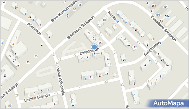 Głogów, Dziadoszan, 6, mapa Głogów