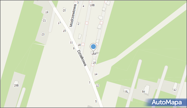 Głuchów, Działkowa, 16A, mapa Głuchów