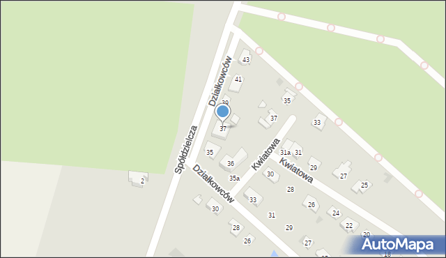 Gniewkowo, Działkowców, 37, mapa Gniewkowo