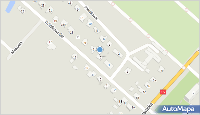 Gniewkowo, Działkowców, 5, mapa Gniewkowo