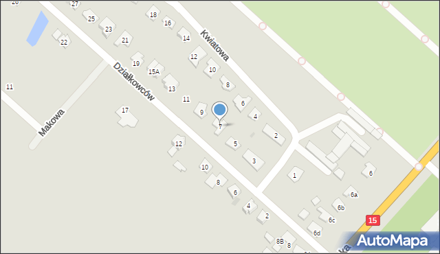 Gniewkowo, Działkowców, 7, mapa Gniewkowo