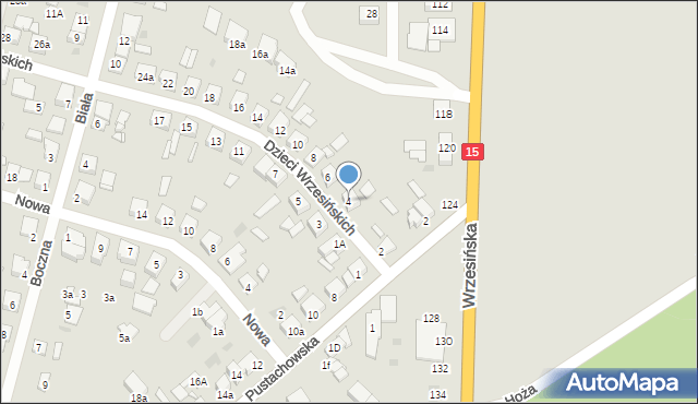 Gniezno, Dzieci Wrzesińskich, 4, mapa Gniezna