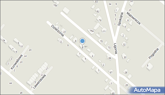 Gogolin, Dzierżonia, 6, mapa Gogolin