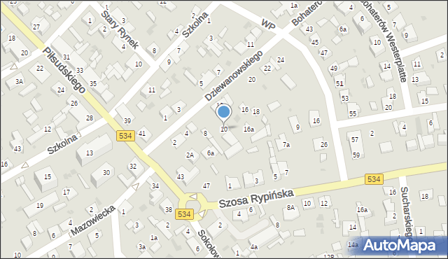 Golub-Dobrzyń, Dziewanowskiego Jana, 10, mapa Golub-Dobrzyń