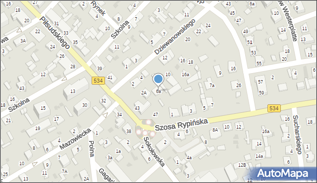 Golub-Dobrzyń, Dziewanowskiego Jana, 6a, mapa Golub-Dobrzyń