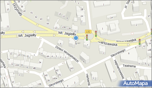 Gorzów Wielkopolski, Dzieci Wrzesińskich, 6, mapa Gorzów Wielkopolski