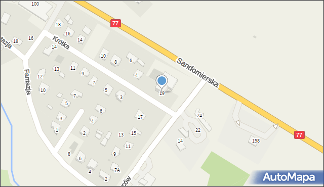 Gorzyce, Działkowców, 19, mapa Gorzyce