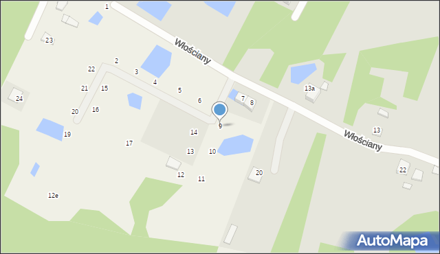 Grabina, Działkowa, 9, mapa Grabina