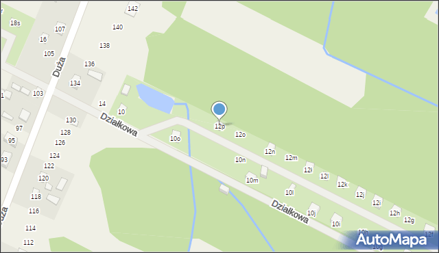 Grabina Radziwiłłowska, Działkowa, 12p, mapa Grabina Radziwiłłowska
