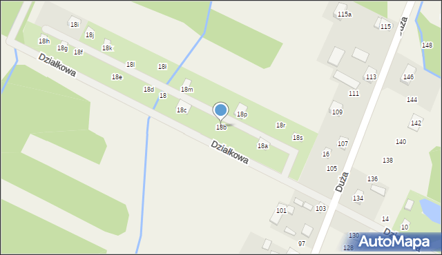 Grabina Radziwiłłowska, Działkowa, 18b, mapa Grabina Radziwiłłowska