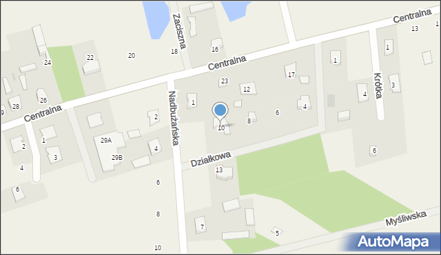 Gulczewo, Działkowa, 10, mapa Gulczewo