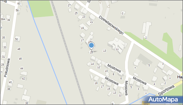 Hajnówka, Dziewiatowskiego Antoniego, ks., 15, mapa Hajnówka