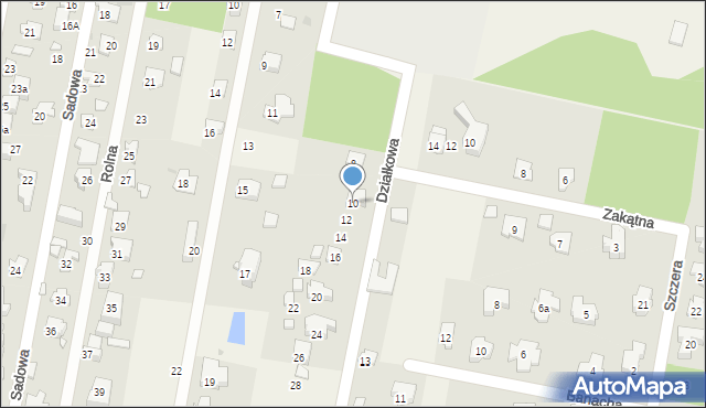 Hornówek, Działkowa, 10, mapa Hornówek