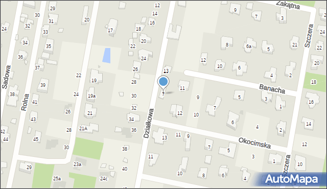 Hornówek, Działkowa, 7, mapa Hornówek