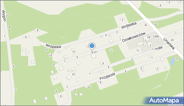 Iły, Działkowiczów, 3, mapa Iły