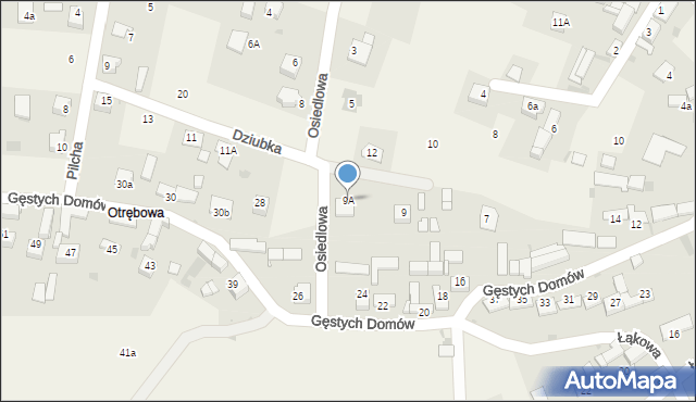 Jabłonka, Dziubka Wendelina, 9A, mapa Jabłonka