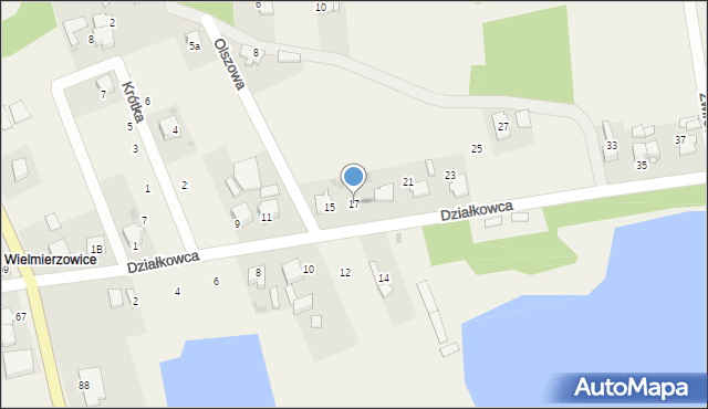 Januszkowice, Działkowca, 17, mapa Januszkowice