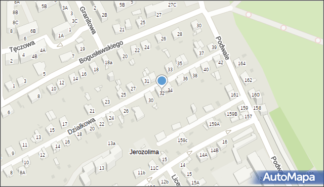 Jaworzno, Działkowa, 32, mapa Jaworzno