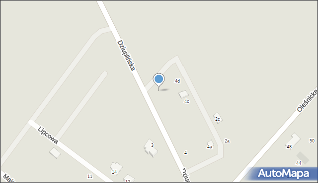 Jelcz-Laskowice, Dziuplińska, 12, mapa Jelcz-Laskowice