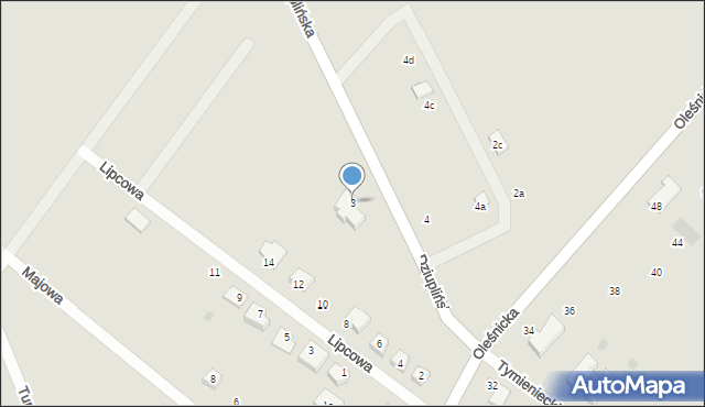 Jelcz-Laskowice, Dziuplińska, 3, mapa Jelcz-Laskowice