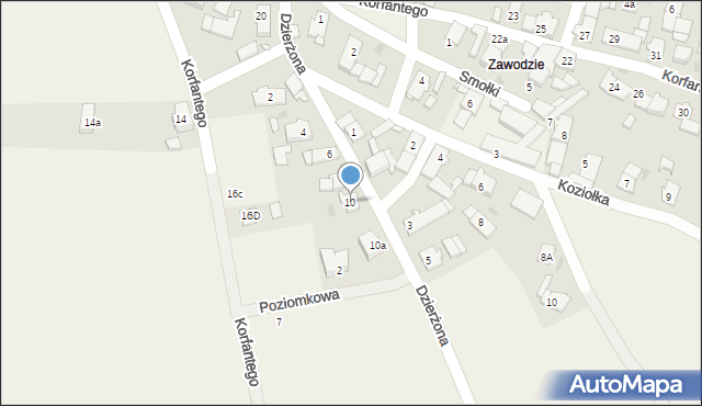Jemielnica, Dzierżona Jana, ks., 10, mapa Jemielnica