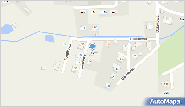 Jeżów Sudecki, Działkowa, 8a, mapa Jeżów Sudecki