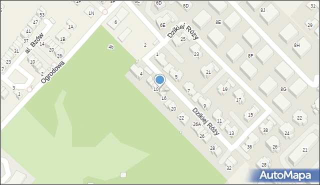 Józefosław, Dzikiej Róży, 14, mapa Józefosław