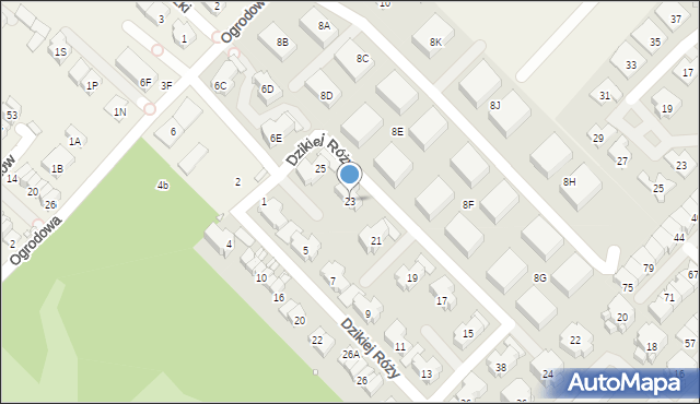 Józefosław, Dzikiej Róży, 23, mapa Józefosław