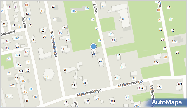 Józefów, Dzika, 18, mapa Józefów