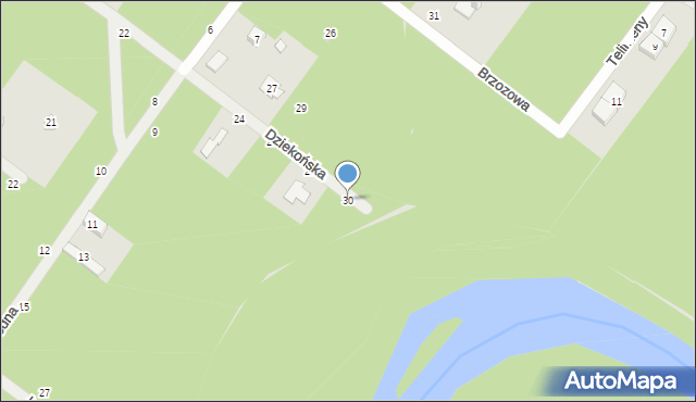 Józefów, Dziekońska, 30, mapa Józefów