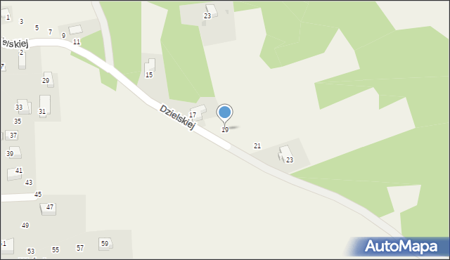 Jurczyce, Dzielskiej Marii, prof., 19, mapa Jurczyce