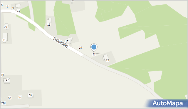 Jurczyce, Dzielskiej Marii, prof., 21, mapa Jurczyce