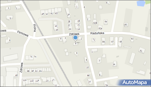 Juszkowo, Działkowa, 4, mapa Juszkowo