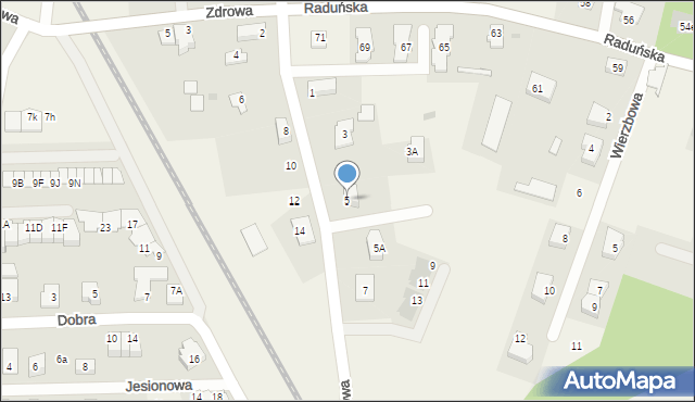 Juszkowo, Działkowa, 5, mapa Juszkowo