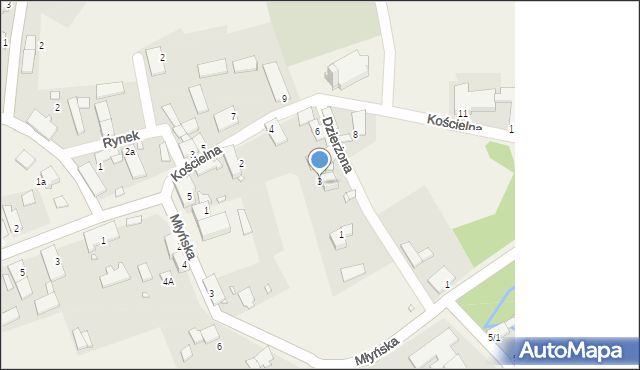 Karłowice, Dzierżona Jana, ks. dr., 3, mapa Karłowice