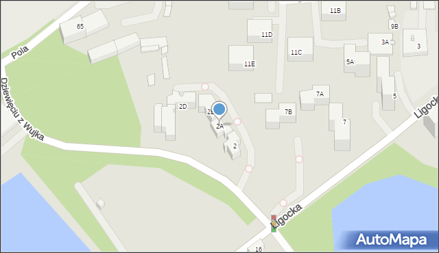Katowice, Dziewięciu z Wujka, 2A, mapa Katowic