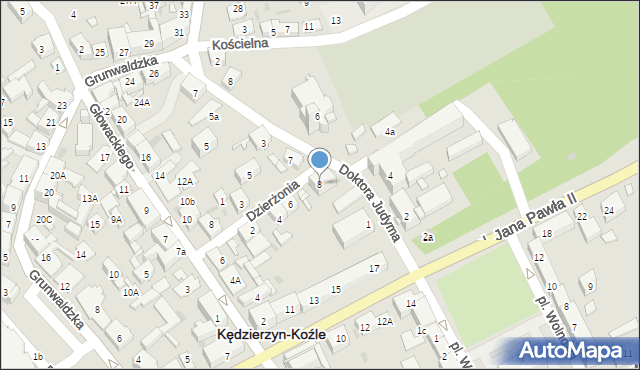 Kędzierzyn-Koźle, Dzierżonia Jana, 8, mapa Kędzierzyna-Koźle