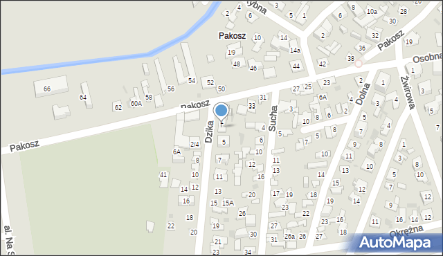 Kielce, Dzika, 3, mapa Kielc