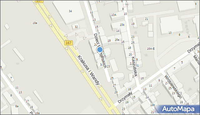 Koszalin, Dzieci Wrzesińskich, 32, mapa Koszalina